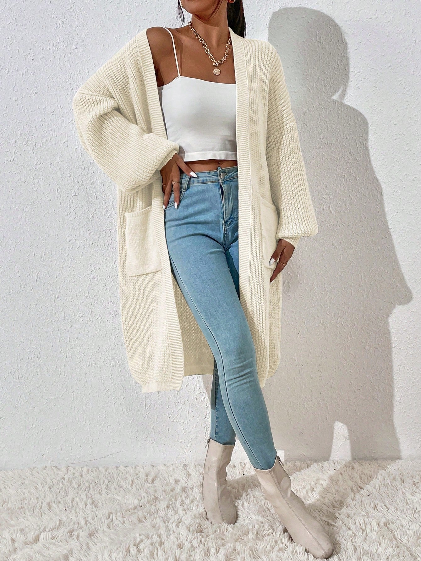 Maxi Balloon Sleeve Cardigan