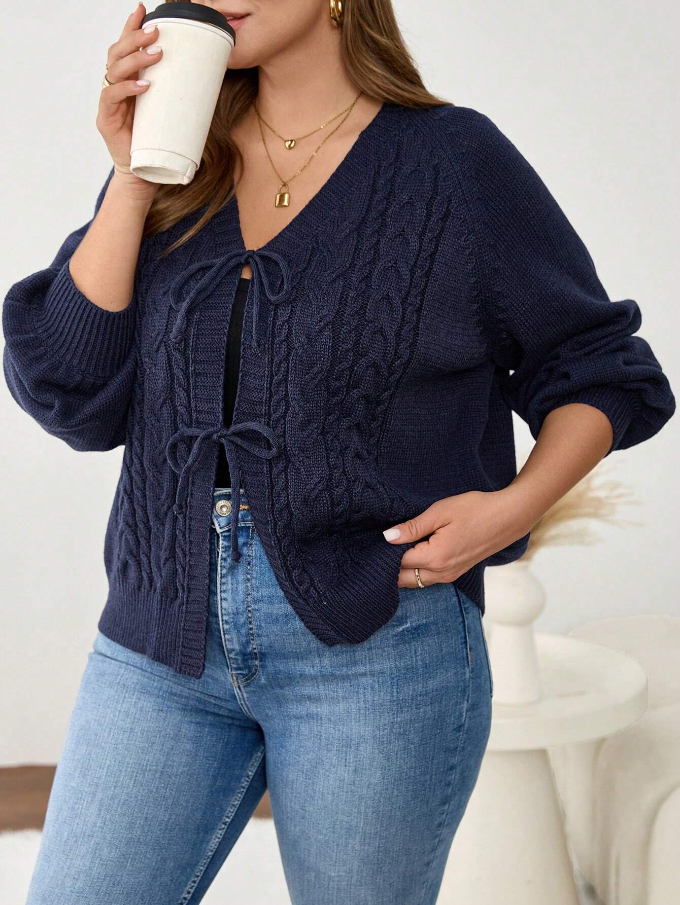 Drop Shoulder Cardigan