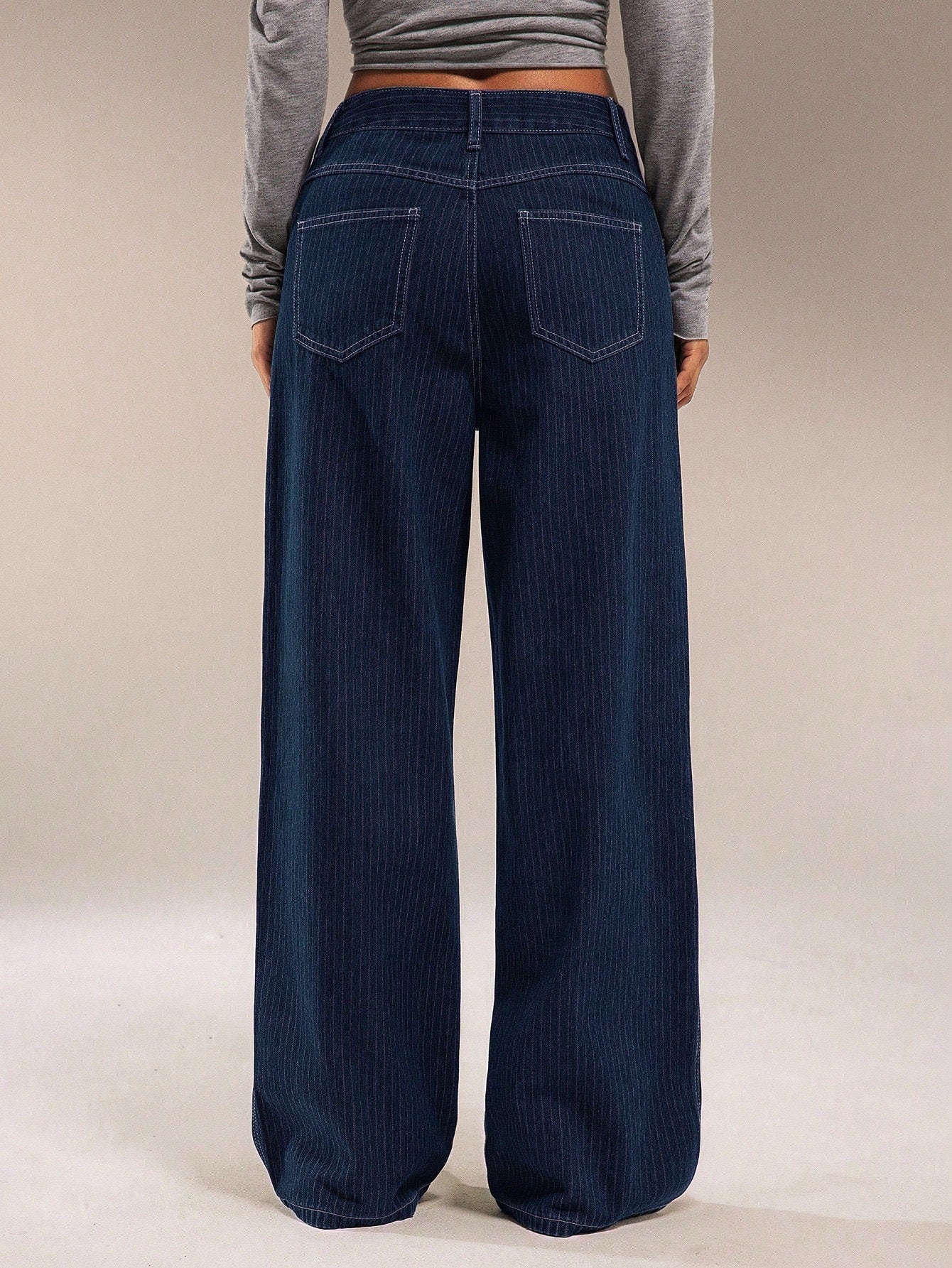 Kayla Printed Pinstripe Jeans