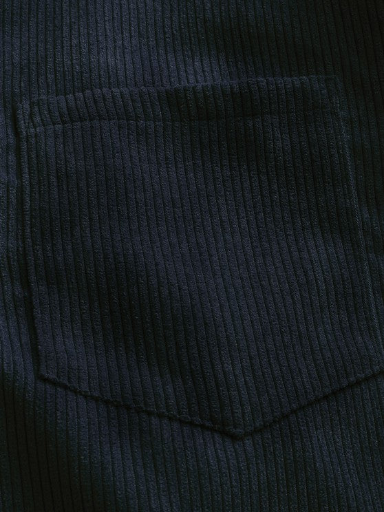 Harrington Corduroy Half-Button Shirt