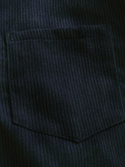 Harrington Corduroy Half-Button Shirt