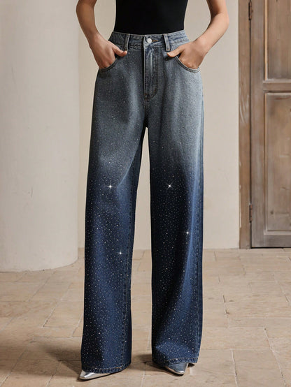 Vintage Rhinestone Embellished Jeans