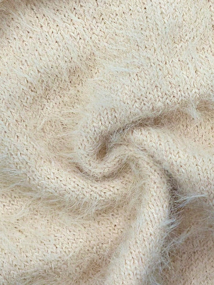 V-Neck Mink Cashmere Knit Pullover