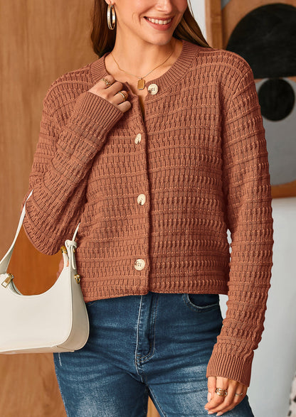 PRETTYGARDEN Women's Knit Cardigan Sweaters Casual Long Sleeve Open Front Button Down Trendy Jackets Outerwear