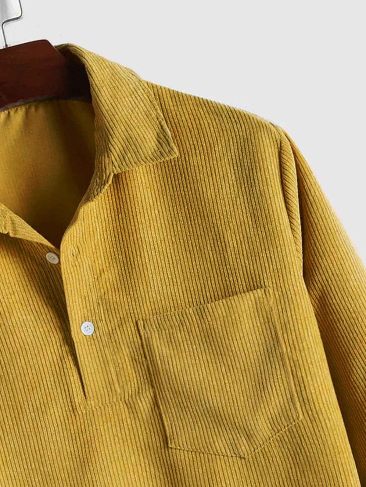 Harrington Corduroy Half-Button Shirt