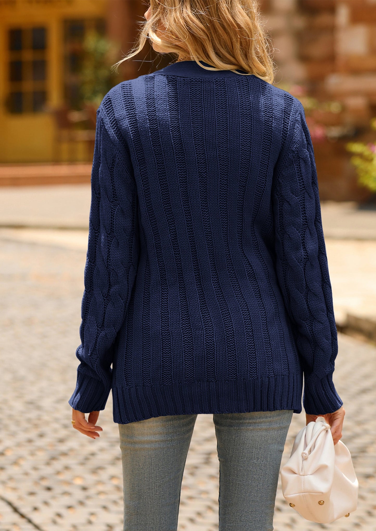 PRETTYGARDEN Women's Open Front Cardigan Sweaters Fall Fashion Button Down Cable Knit Chunky Winter Outerwear Coats