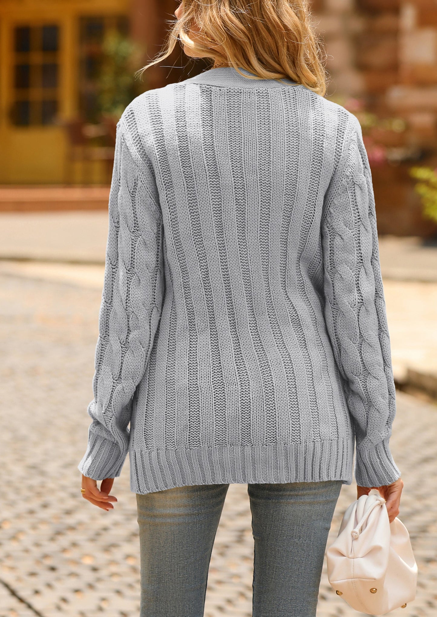 PRETTYGARDEN Women's Open Front Cardigan Sweaters Fall Fashion Button Down Cable Knit Chunky Winter Outerwear Coats