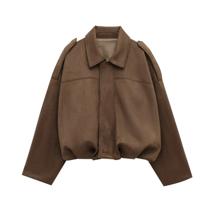 Suede Bomber Jacket