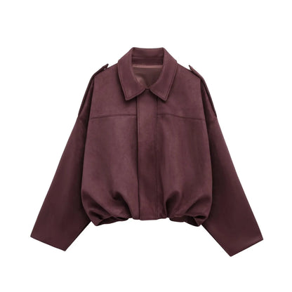 Suede Bomber Jacket