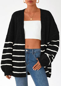 Striped Black White