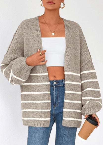PRETTYGARDEN Womens Oversized Cardigan Sweaters Fall Long Lantern Sleeve Knit Open Front Lightweight Sweater