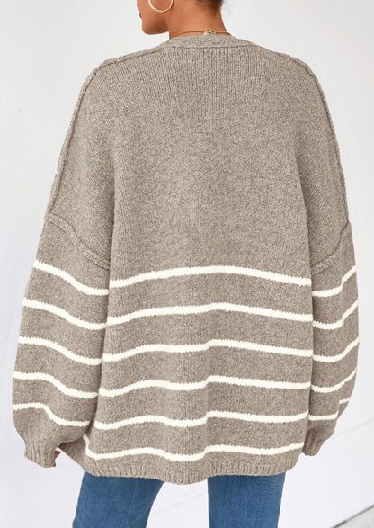 PRETTYGARDEN Womens Oversized Cardigan Sweaters Fall Long Lantern Sleeve Knit Open Front Lightweight Sweater