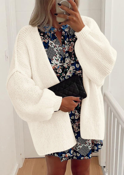 PRETTYGARDEN Womens Oversized Cardigan Sweaters Fall Long Lantern Sleeve Knit Open Front Lightweight Sweater