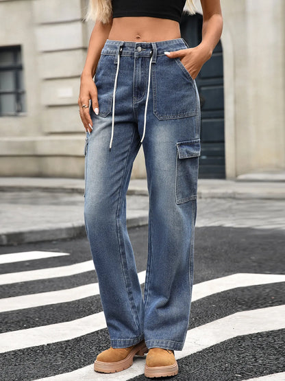 Wide Leg Cargo Jeans