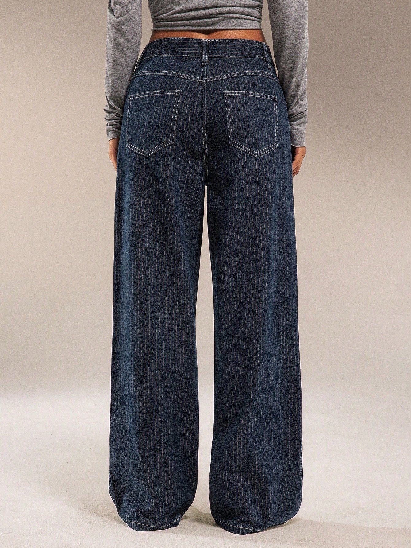 Kayla Printed Pinstripe Jeans